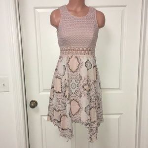 Maurice’s fit & flare Small blush pink scarf dress